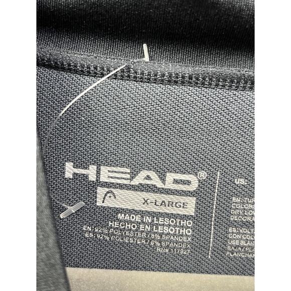 Head Mens Shirt Gray‎ LS Mock Performance Athletic Training Base Layer Shirt XL - Picture 3 of 5